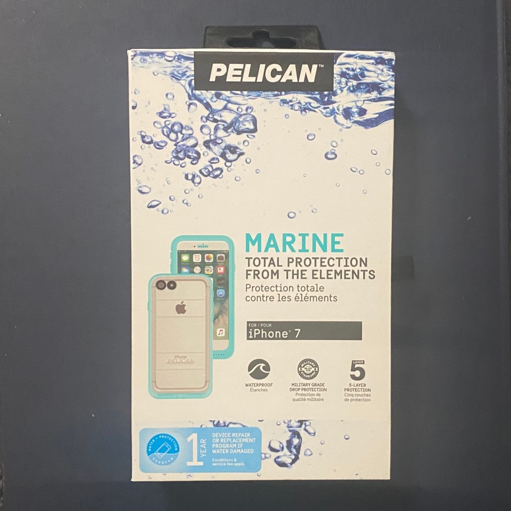 Pelican iPhone 7 case- Teal/Clear